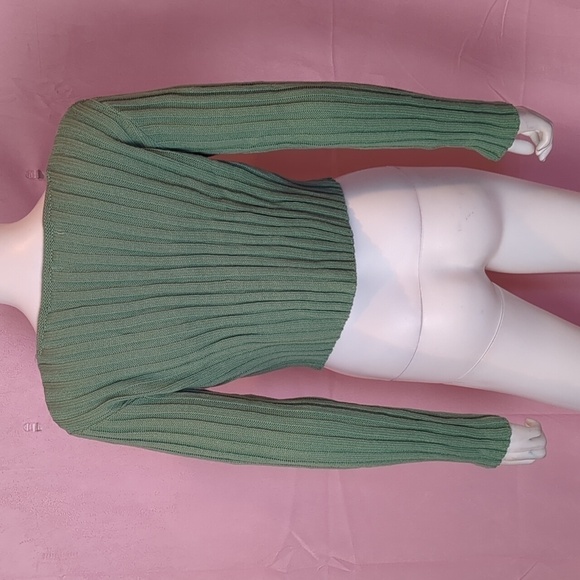 Nasty Gal Do What Knit Takes Chunky Cardigan in Duck Egg Green size 2 - Picture 3 of 6